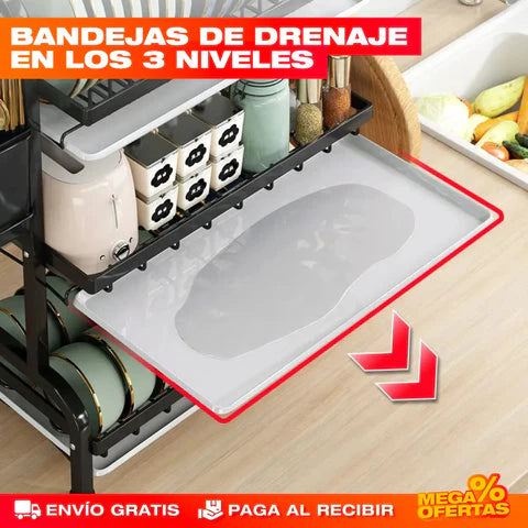 🔥BLACK FRIDAY🔥 | ESTANTE ESCURRIDOR PARA PLATOS DE 3 NIVELES + ENVÍO GRATIS